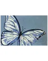 The Rug Market Butterfly 24x36in Doormat In Blue