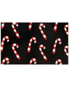 The Rug Market Candy Cane 24x36in Doormat In Black