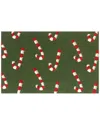 The Rug Market Candy Cane 24x36in Doormat In Green
