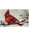 The Rug Market Cardinal In The Snow 24x36in Doormat In Grey