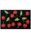 The Rug Market Cherry Toss Indoor/outdoor Doormat In Black