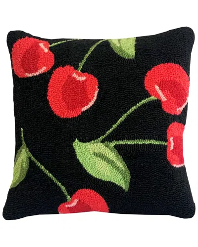The Rug Market Cherry Toss Indoor/outdoor Pillow In Black
