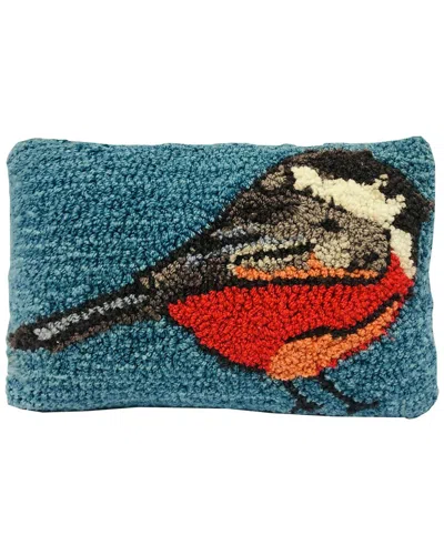 The Rug Market Chickadee 8x12in Pillow In Teal