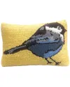 The Rug Market Chickadee 8x12in Pillow In Yellow