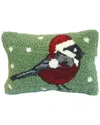 The Rug Market Chickadee Santa 8x12in Rug In Green