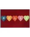 The Rug Market Convo Heart Hello 24x36in Doormat In Red