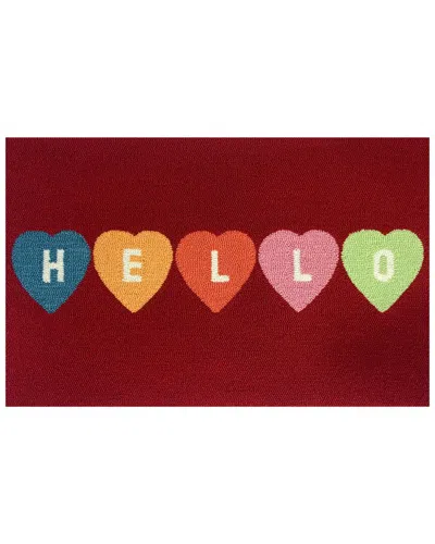 The Rug Market Convo Heart Hello 24x36in Doormat In Red