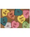 The Rug Market Convo Hearts Toss 30x48in Doormat