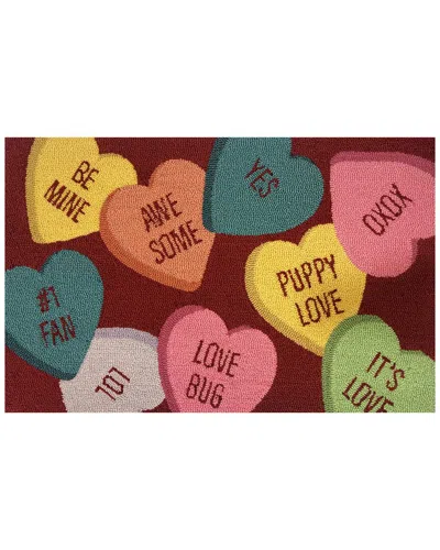 The Rug Market Convo Hearts Toss 30x48in Doormat In Multi