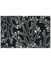 The Rug Market Coral Outline 30x48in Doormat In Indigo