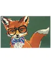 The Rug Market Dapper Fox 24x36in Doormat In Green