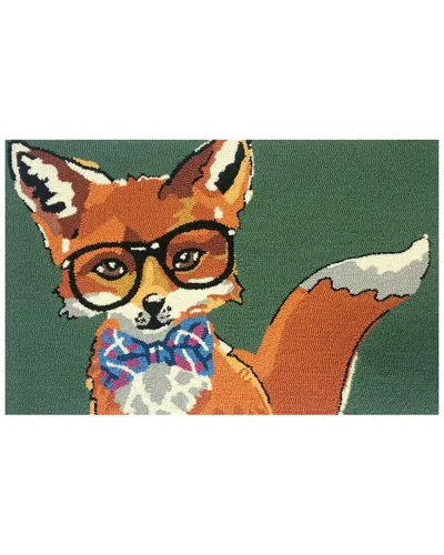 The Rug Market Dapper Fox 24x36in Doormat In Green