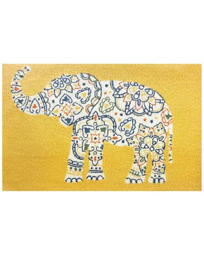 The Rug Market Elephant Indoor/outdoor Doormat In Yellow