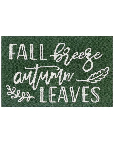 The Rug Market Fall Breeze Autumn Leaves 24x36in Doormat In Green