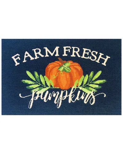The Rug Market Farm Fresh Pumpkins 24x36in Doormat In Blue