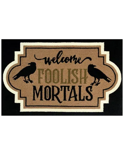 The Rug Market Foolish Mortals 24x36in Doormat In Black