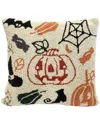 The Rug Market Halloween Icon 18x18in Pillow In Cream
