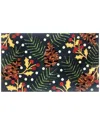 The Rug Market Happy Holly 30x48in Doormat In Indigo