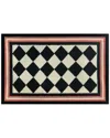 The Rug Market Harlequin Border Indoor/outdoor Doormat In Orange