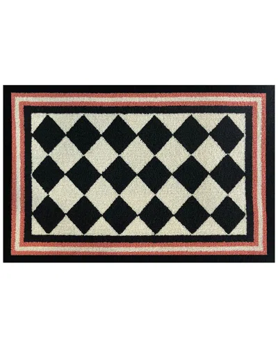 The Rug Market Harlequin Border Indoor/outdoor Doormat In Orange