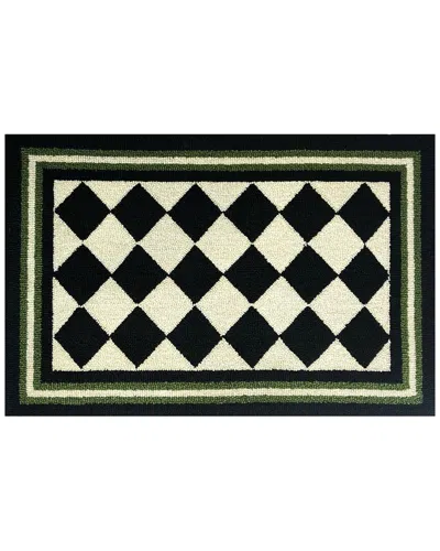 The Rug Market Harlequin Border Indoor/outdoor Doormat In White