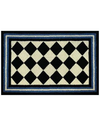 The Rug Market Harlequin Border Indoor/outdoor Doormat In White