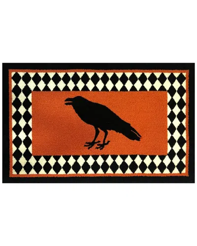 The Rug Market Harlequin Raven 24x36in Doormat In Orange