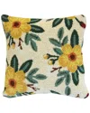 The Rug Market Harper Floral Indoor/outdoor Pillow In White