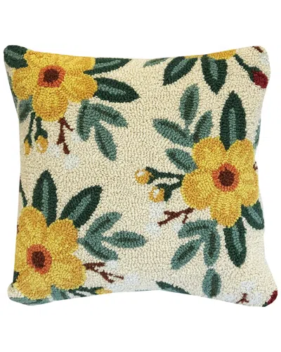 The Rug Market Harper Floral Indoor/outdoor Pillow In White