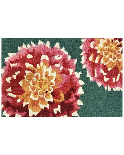 The Rug Market Heirloom Dahlia 30x48in Doormat In Green