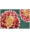 The Rug Market Heirloom Dahlia 30x48in Doormat In Green