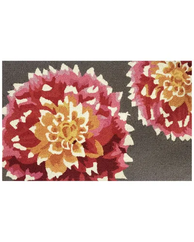 The Rug Market Heirloom Dahlia 30x48in Doormat In Grey