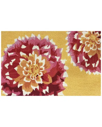 The Rug Market Heirloom Dahlia 30x48in Doormat In Yellow