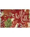 The Rug Market Hello Leaves 24x36in Doormat In Red