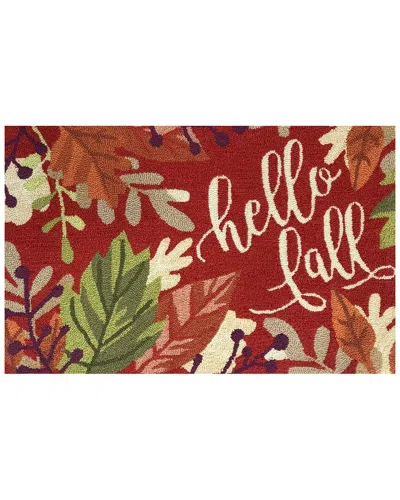The Rug Market Hello Leaves 24x36in Doormat In Red