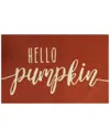 The Rug Market Hello Pumpkin 24x36in Doormat In Orange