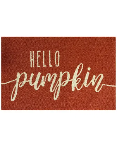 The Rug Market Hello Pumpkin 24x36in Doormat In Orange