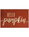 The Rug Market Hello Pumpkin 30x48 Doormat In Orange