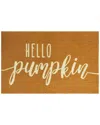 The Rug Market Hello Pumpkin 30x48in Doormat In Yellow