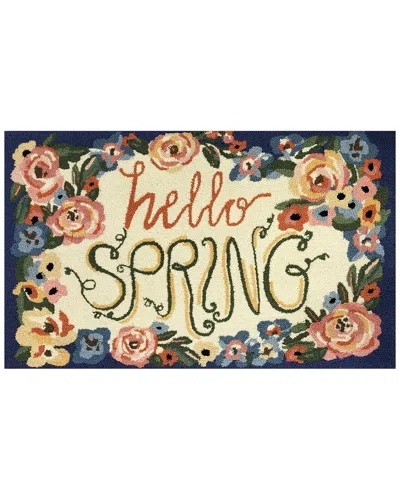 The Rug Market Hello Spring 30x48in Doormat In Navy