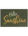 The Rug Market Hello Sunshine 30x48in Doormat In Green