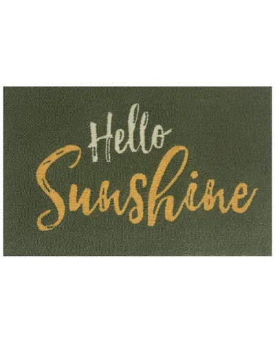 The Rug Market Hello Sunshine 30x48in Doormat In Green
