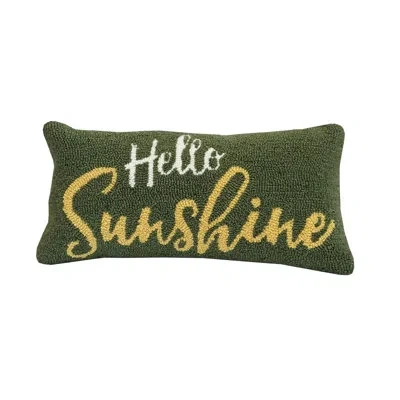 The Rug Market Hello Sunshine Pillow In Green