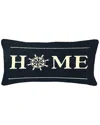 The Rug Market Home Ship Wheel Indoor/outdoor Pillow In Blue