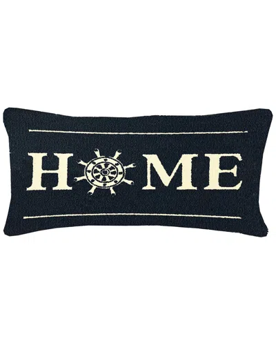 The Rug Market Home Ship Wheel Indoor/outdoor Pillow In Blue