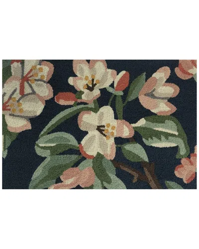 The Rug Market Japanese Crabapple Indoor/outdoor Doormat In Blue