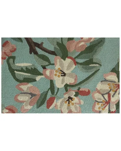 The Rug Market Japanese Crabapple Sky Indoor/outdoor Doormat In Blue