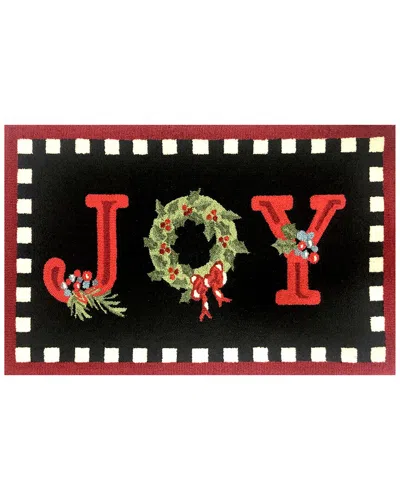 THE RUG MARKET THE RUG MARKET JOY CHECK BORDER 30X48IN DOORMAT