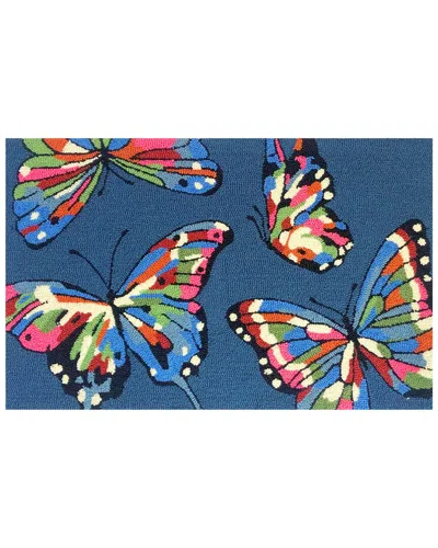 The Rug Market Kendall Butterfly 24x36in Doormat In Indigo