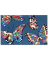 The Rug Market Kendall Butterfly 30x48in Doormat In Indigo